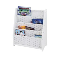 Lloyd Pascal White and Grey Star Bookcase Wood, Kids Bookcase -All Kids And Nursery Sales 2024 1000168411 alt01