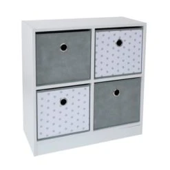 Lloyd Pascal Grey Star 4 Cube Storage Unit Storage Boxes, Wood -All Kids And Nursery Sales 2024 1000168414 alt01