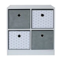 Lloyd Pascal Grey Star 4 Cube Storage Unit Storage Boxes, Wood -All Kids And Nursery Sales 2024 1000168414 alt02
