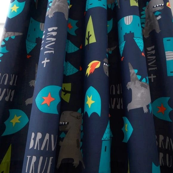 Cosatto Dragon Kingdom Pencil Pleat Curtains Cotton, Kids 3 Cosatto Dragon Kingdom Pencil Pleat Curtains Cotton, Kids - Image 3