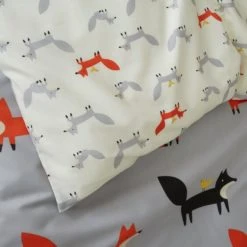 Cosatto Mister Fox 100% Cotton Duvet Cover and Pillowcase Set Reversible, Grey, Duvet Cover Sets 7 Cosatto Mister Fox 100% Cotton Duvet Cover and Pillowcase Set Reversible, Grey, Duvet Cover Sets -All Kids And Nursery Sales 2024 1000168894 alt03