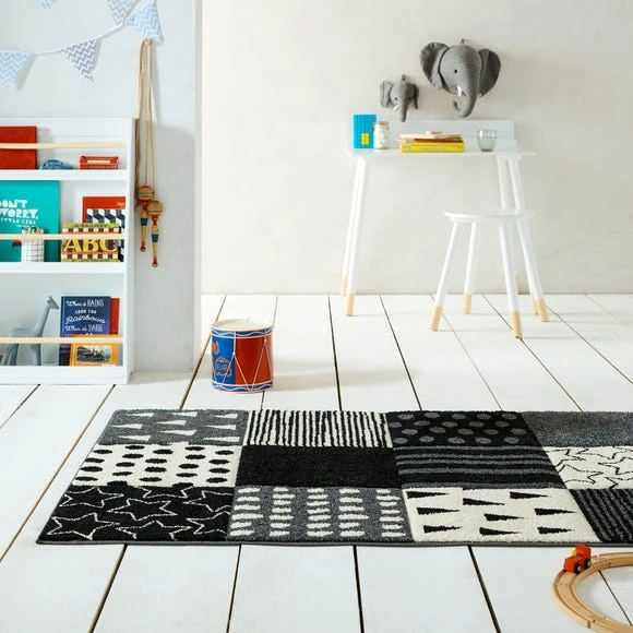 Dunelm Exclusive Alby Patchwork Rug Polypropylene, Rugs 3 Dunelm Exclusive Alby Patchwork Rug Polypropylene, Rugs - Image 3