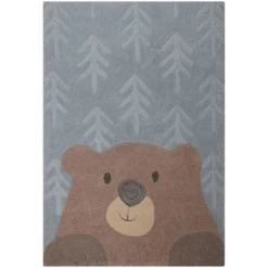 Dunelm Exclusive Cute Bear 100cm x 150cm Rug Kids, Polyester, Rugs -All Kids And Nursery Sales 2024 1000172268 alt01