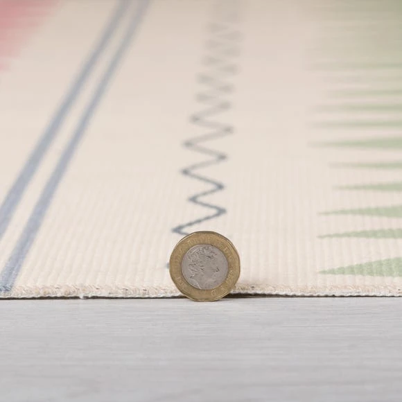 Dunelm Exclusive Ziggy Washable Rug Patterned, Rugs, Ziggy Natural Multi 8 Dunelm Exclusive Ziggy Washable Rug Patterned, Rugs, Ziggy Natural Multi - Image 8