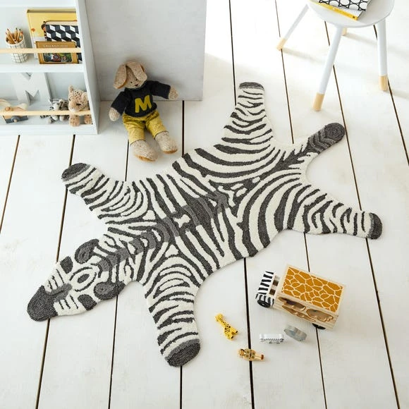 Dunelm Exclusive Zoe the Zebra 90cm x 150cm Rug Rugs, Polyester, Animals 2 Dunelm Exclusive Zoe the Zebra 90cm x 150cm Rug Rugs, Polyester, Animals - Image 2