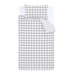 Bianca Cotton Bianca Check Stripe 100% Cotton Fitted Sheet Checked, Fitted Sheets -All Kids And Nursery Sales 2024 1000180310 alt05