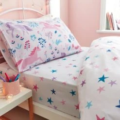 Bianca Cotton Bianca Woodland Unicorn And Stars 100% Cotton Duvet Cover and Pillowcase Set Duvet Cover Sets, Soft Pink, Reversible 10 Bianca Cotton Bianca Woodland Unicorn And Stars 100% Cotton Duvet Cover and Pillowcase Set Duvet Cover Sets, Soft Pink, Reversible -All Kids And Nursery Sales 2024 1000180314 alt03