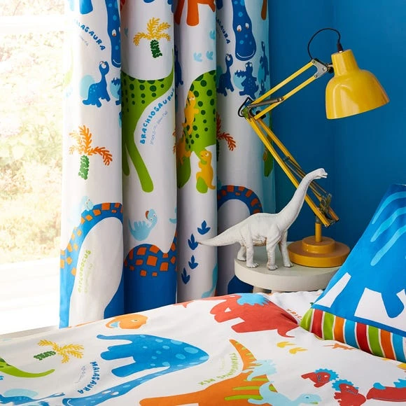 Catherine Lansfield Dino-Saw Easy Care Single Duvet Cover and Pillowcase Set Polycotton, Reversible, Duvet Cover Sets 4 Catherine Lansfield Dino-Saw Easy Care Single Duvet Cover and Pillowcase Set Polycotton, Reversible, Duvet Cover Sets - Image 4