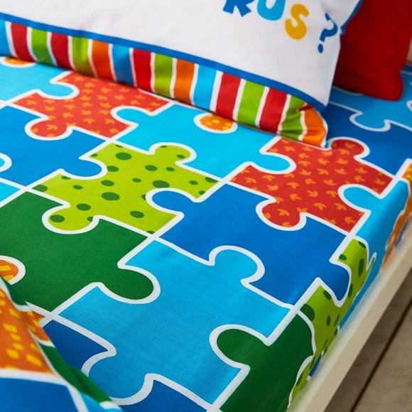 Catherine Lansfield Dino-Saw Easy Care Single Fitted Sheet Polycotton, Animals, Dinosaur 2 Catherine Lansfield Dino-Saw Easy Care Single Fitted Sheet Polycotton, Animals, Dinosaur - Image 2