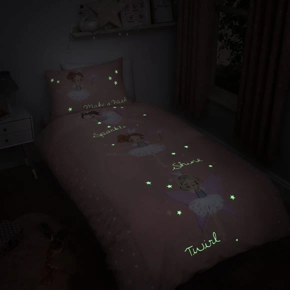 Catherine Lansfield Make A Wish Glow in The Dark Single Duvet Cover and Pillowcase Set Reversible, Polycotton, Duvet Cover Sets 3 Catherine Lansfield Make A Wish Glow in The Dark Single Duvet Cover and Pillowcase Set Reversible, Polycotton, Duvet Cover Sets - Image 3