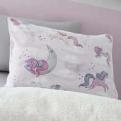 Catherine Lansfield Unicorn Dreams Glow In The Dark Duvet Cover and Pillowcase Set Duvet Cover Sets, Reversible, Polyester -All Kids And Nursery Sales 2024 1000180335 alt03