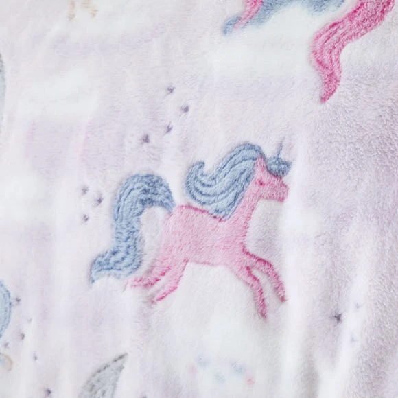 Catherine Lansfield Pink Unicorn Dreams Glow In The Dark Throw Blankets & Throws, Fleece, Patterned 3 Catherine Lansfield Pink Unicorn Dreams Glow In The Dark Throw Blankets & Throws, Fleece, Patterned - Image 3
