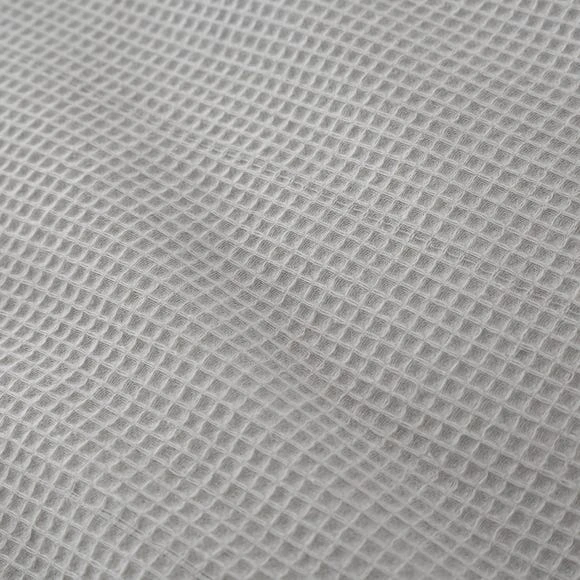 Dunelm Mini Waffle Grey Blackout Eyelet Curtains Plain, Light Grey, Cotton 4 Dunelm Mini Waffle Grey Blackout Eyelet Curtains Plain, Light Grey, Cotton - Image 4