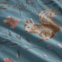 Dunelm Woodlands 100% Cotton Reversible Single Duvet Cover and Pillowcase Set Duvet Cover Sets, Leaf -All Kids And Nursery Sales 2024 1000180797 alt04