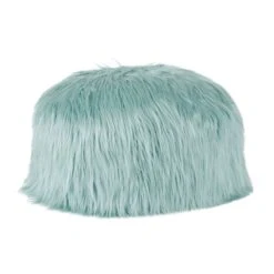 Dunelm Kids Skylar Pale Blue Mongolian Faux Fur Lounger Beanbags, Acrylic -All Kids And Nursery Sales 2024 1000180868 alt01