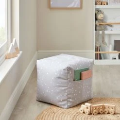Dunelm Grey Stars Bean Cube Patterned, Beanbags, Cotton 13 Dunelm Grey Stars Bean Cube Patterned, Beanbags, Cotton -All Kids And Nursery Sales 2024 1000180873 main