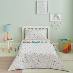 Elements Rainbow Reversible 100% Cotton Cot Bed / Toddler Duvet Cover and Pillowcase Set Patterned, Duvet Cover Sets 9 Elements Rainbow Reversible 100% Cotton Cot Bed / Toddler Duvet Cover and Pillowcase Set Patterned, Duvet Cover Sets -All Kids And Nursery Sales 2024 1000182127 alt01