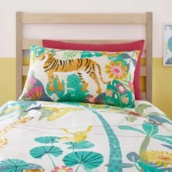 Dunelm Equatorial Reversible 100% Cotton Duvet Cover and Pillowcase Set Floral, Boho, Duvet Cover Sets -All Kids And Nursery Sales 2024 1000182129 alt02