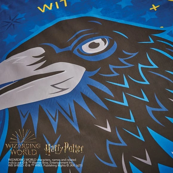 Harry Potter Ravenclaw House Reversible Duvet Cover and Pillowcase Set Duvet Cover Sets, Light Blue, Polycotton 4 Harry Potter Ravenclaw House Reversible Duvet Cover and Pillowcase Set Duvet Cover Sets, Light Blue, Polycotton - Image 4