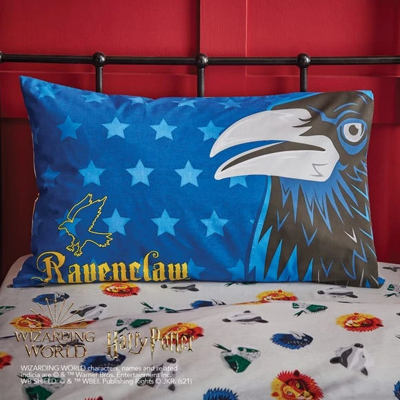 Harry Potter Ravenclaw House Reversible Duvet Cover and Pillowcase Set Duvet Cover Sets, Light Blue, Polycotton 5 Harry Potter Ravenclaw House Reversible Duvet Cover and Pillowcase Set Duvet Cover Sets, Light Blue, Polycotton - Image 5