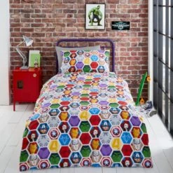 Dunelm Marvel Hulk Reversible Duvet Cover and Pillowcase Set Duvet Cover Sets, Polycotton, Patterned -All Kids And Nursery Sales 2024 1000182133 alt01