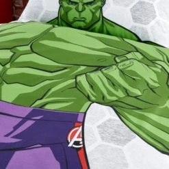 Dunelm Marvel Hulk Reversible Duvet Cover and Pillowcase Set Duvet Cover Sets, Polycotton, Patterned -All Kids And Nursery Sales 2024 1000182133 alt03