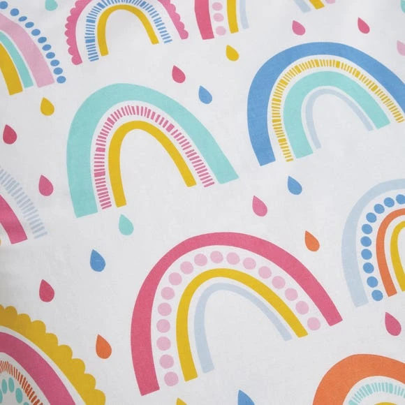 Elements Rainbow Geometric Pack of 2 100% Cotton Fitted Sheets 14cm, MultiColoured 4 Elements Rainbow Geometric Pack of 2 100% Cotton Fitted Sheets 14cm, MultiColoured - Image 4