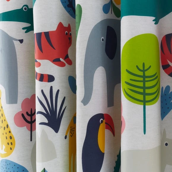 Elements Jungle Blackout Eyelet Curtains Cotton, Boho, Patterned 3 Elements Jungle Blackout Eyelet Curtains Cotton, Boho, Patterned - Image 3