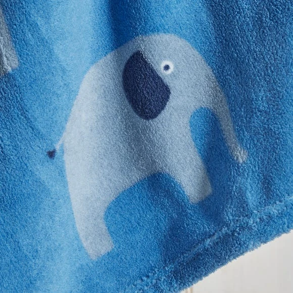 Dunelm Elephant Fleece Blanket Blankets & Throws, Polyester, Printed 3 Dunelm Elephant Fleece Blanket Blankets & Throws, Polyester, Printed - Image 3