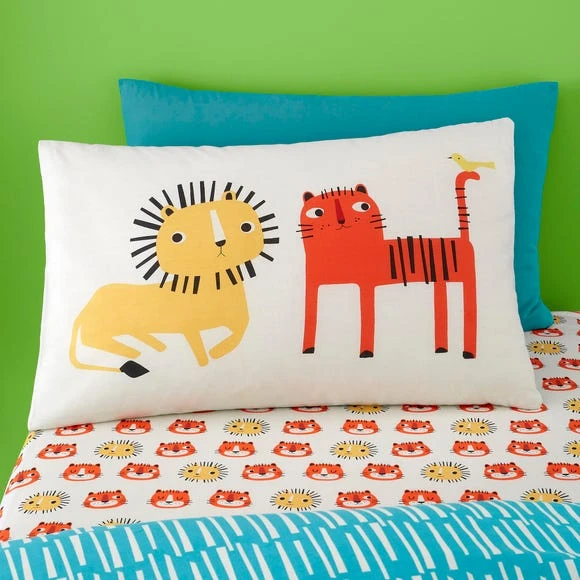 Cosatto Tiger Tropics 100% Cotton Reversible Duvet Cover and Pillowcase Set Duvet Cover Sets, Animals, MultiColoured 3 Cosatto Tiger Tropics 100% Cotton Reversible Duvet Cover and Pillowcase Set Duvet Cover Sets, Animals, MultiColoured - Image 3