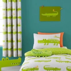 Cosatto Crocodile Smiles Pencil Pleat Curtains Patterned, Cotton -All Kids And Nursery Sales 2024 1000185008 alt03