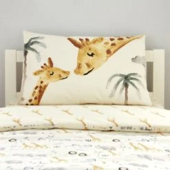 Dunelm Safari Natural 100% Cotton Cot Bed / Toddler Duvet Cover and Pillowcase Set Safari Safari, Boho, Reversible -All Kids And Nursery Sales 2024 1000185207 alt01