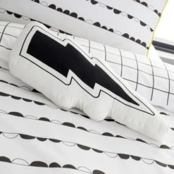 Dunelm Lightning Bolt Cushion Cotton, Monochrome Pop, Kids Cushion 6 Dunelm Lightning Bolt Cushion Cotton, Monochrome Pop, Kids Cushion -All Kids And Nursery Sales 2024 1000186779 alt01