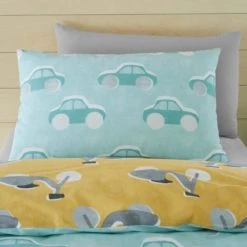 Dunelm Retro Cars Blue 100% Cotton Reversible Duvet Cover and Pillowcase Set Duvet Cover Sets, Light Blue, Patterned -All Kids And Nursery Sales 2024 1000186780 alt02