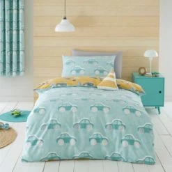 Dunelm Retro Cars Cushion Printed, Kids Cushion, Cotton -All Kids And Nursery Sales 2024 1000186781 alt01