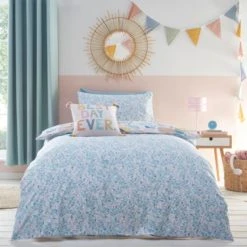 Dunelm Naive Floral Blue 100% Cotton Reversible Duvet Cover and Pillowcase Set Printed, Duvet Cover Sets 9 Dunelm Naive Floral Blue 100% Cotton Reversible Duvet Cover and Pillowcase Set Printed, Duvet Cover Sets -All Kids And Nursery Sales 2024 1000186786 alt01