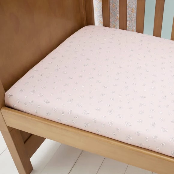 Dunelm Set of 2 Ditsy Bunny Pink 100% Cotton Fitted Sheets 15cm, Arts & Crafts, Light Pink 3 Dunelm Set of 2 Ditsy Bunny Pink 100% Cotton Fitted Sheets 15cm, Arts & Crafts, Light Pink - Image 3