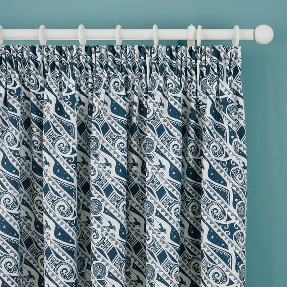 Disney Moana Maui Blackout Pencil Pleat Curtains Cotton, MultiColoured, Patterned 3 Disney Moana Maui Blackout Pencil Pleat Curtains Cotton, MultiColoured, Patterned - Image 3
