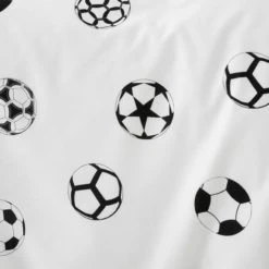 Dunelm Football Grey and White Reversible Duvet Cover and Pillowcase Set Polycotton, Patterned, Duvet Cover Sets -All Kids And Nursery Sales 2024 1000186816 alt07