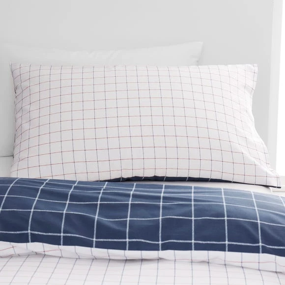 Dunelm Twin Pack Checked 100% Cotton Reversible Duvet Cover and Pillowcase Set MultiColoured, Duvet Cover Sets 10 Dunelm Twin Pack Checked 100% Cotton Reversible Duvet Cover and Pillowcase Set MultiColoured, Duvet Cover Sets - Image 10
