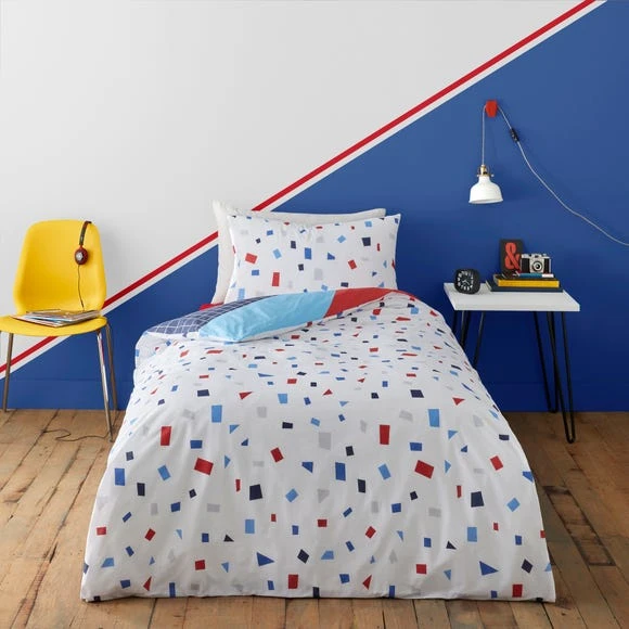 Dunelm Bold Geometric 100% Cotton Reversible Duvet Cover and Pillowcase Set MultiColoured, Duvet Cover Sets 3 Dunelm Bold Geometric 100% Cotton Reversible Duvet Cover and Pillowcase Set MultiColoured, Duvet Cover Sets - Image 3