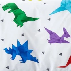 Dunelm Origami Dino 100% Cotton Reversible Duvet Cover and Pillowcase Set Patterned, Dinosaur, Duvet Cover Sets -All Kids And Nursery Sales 2024 1000186823 alt04