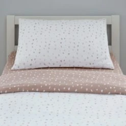 Dunelm Pink Spotted 100% Jersey Cotton Reversible Cot Bed / Toddler Duvet Cover and Pillowcase Set Light Pink, Duvet Cover Sets 11 Dunelm Pink Spotted 100% Jersey Cotton Reversible Cot Bed / Toddler Duvet Cover and Pillowcase Set Light Pink, Duvet Cover Sets -All Kids And Nursery Sales 2024 1000186827 alt03
