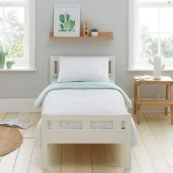 Dunelm Soft Fern Spotted 100% Jersey Cotton Reversible Cot Bed / Toddler Duvet Cover and Pillowcase Set Fern (Green), Duvet Cover Sets -All Kids And Nursery Sales 2024 1000186828 alt01