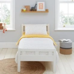 Dunelm Mustard Spotted 100% Jersey Cotton Reversible Cot Bed / Toddler Duvet Cover and Pillowcase Set Duvet Cover Sets, Natural History Museum Modern Skandi -All Kids And Nursery Sales 2024 1000186830 alt01