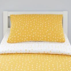 Dunelm Mustard Spotted 100% Jersey Cotton Reversible Cot Bed / Toddler Duvet Cover and Pillowcase Set Duvet Cover Sets, Natural History Museum Modern Skandi -All Kids And Nursery Sales 2024 1000186830 alt02