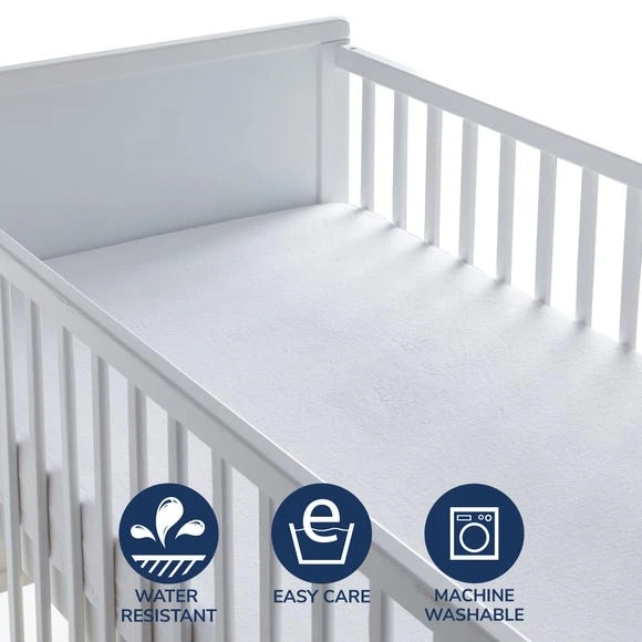 Fogarty Little Sleepers Terry Waterproof Mattress Protector Cotton, White, Mattress Protectors 1 Fogarty Little Sleepers Terry Waterproof Mattress Protector Cotton, White, Mattress Protectors