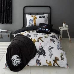 Disney Star Wars Glow in the Dark Duvet Cover and Pillowcase Set Polycotton, Duvet Cover Sets, Reversible