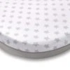 Dunelm Pack of 2 Grey Star Jersey 100% Cotton Moses Basket Fitted Sheets Patterned