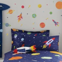 Dunelm Space Wall Stickers Kids, Canvases Prints and Wall Art, Plastic